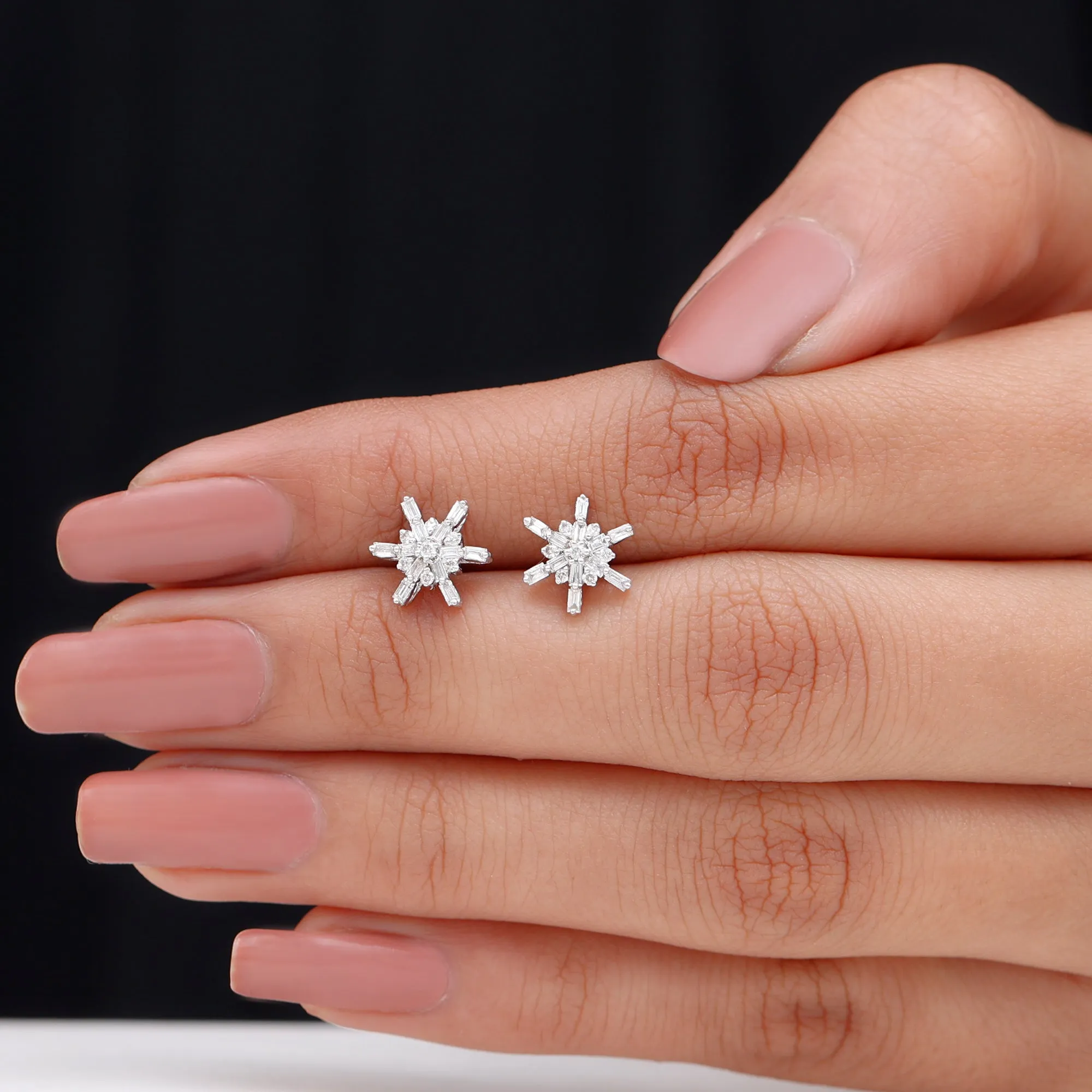 0.25 CT Minimal Diamond Cluster Stud Earrings