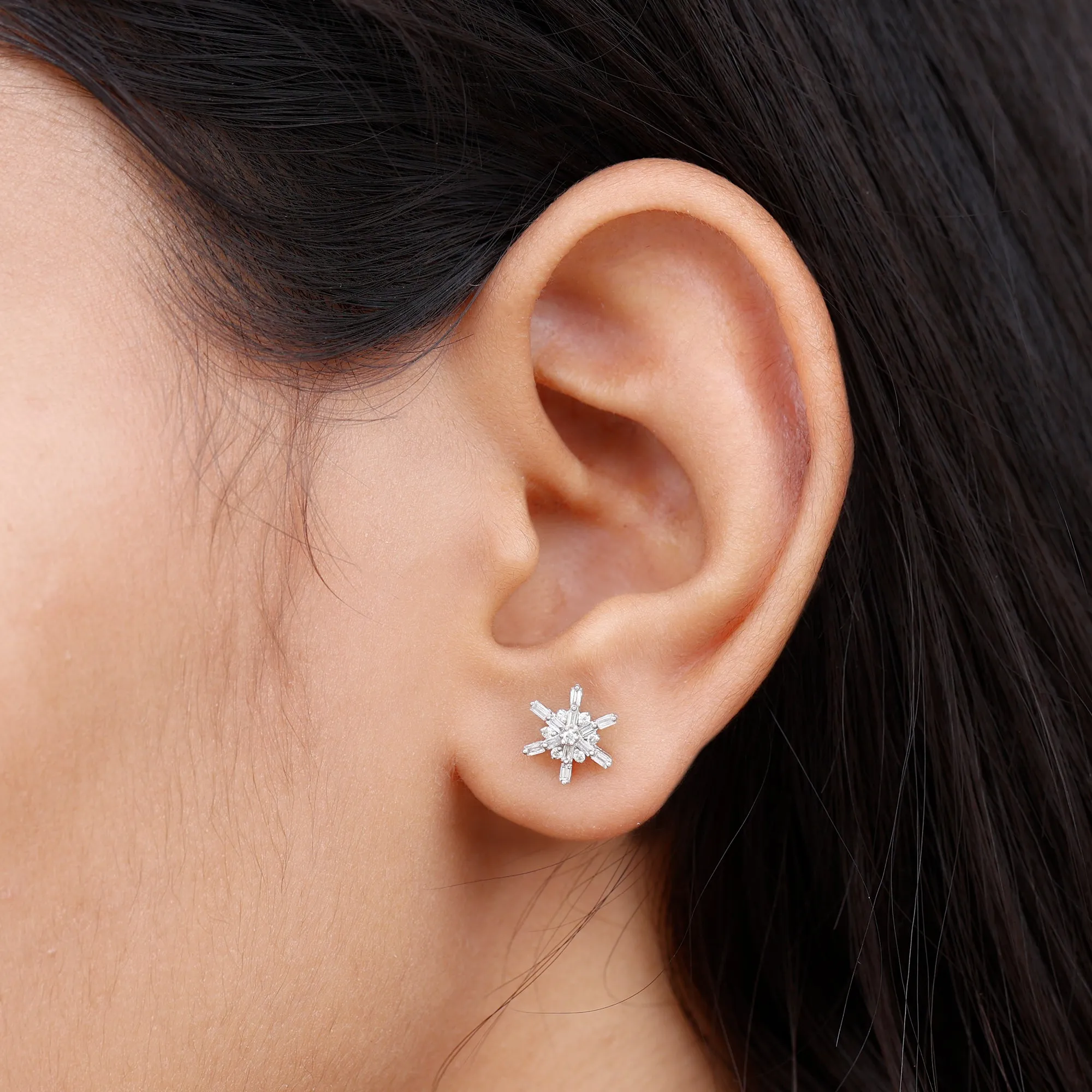 0.25 CT Minimal Diamond Cluster Stud Earrings