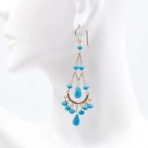 10KT Natural Turquoise Turquoise Earring Turquoise jewelry Sleeping Beauty Gift for Mom 10K YG Half Moon Earring Sleeping Beauty Turquoise SKU: 00107882
