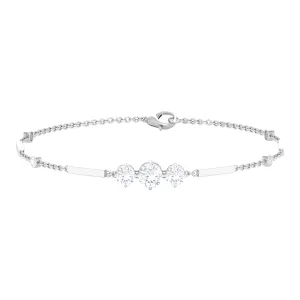 1.25 CT Round Cut Zircon Designer Gold Link Bracelet