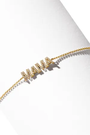 14K BG Dia Mama Bracelet