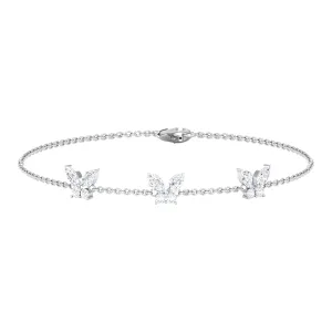1.50 CT Zircon Butterfly Station Chain Bracelet in Gold