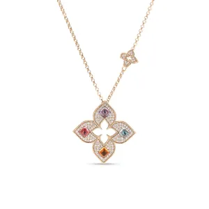 18K Gold Venetian Princess Multi Gemstone Necklace