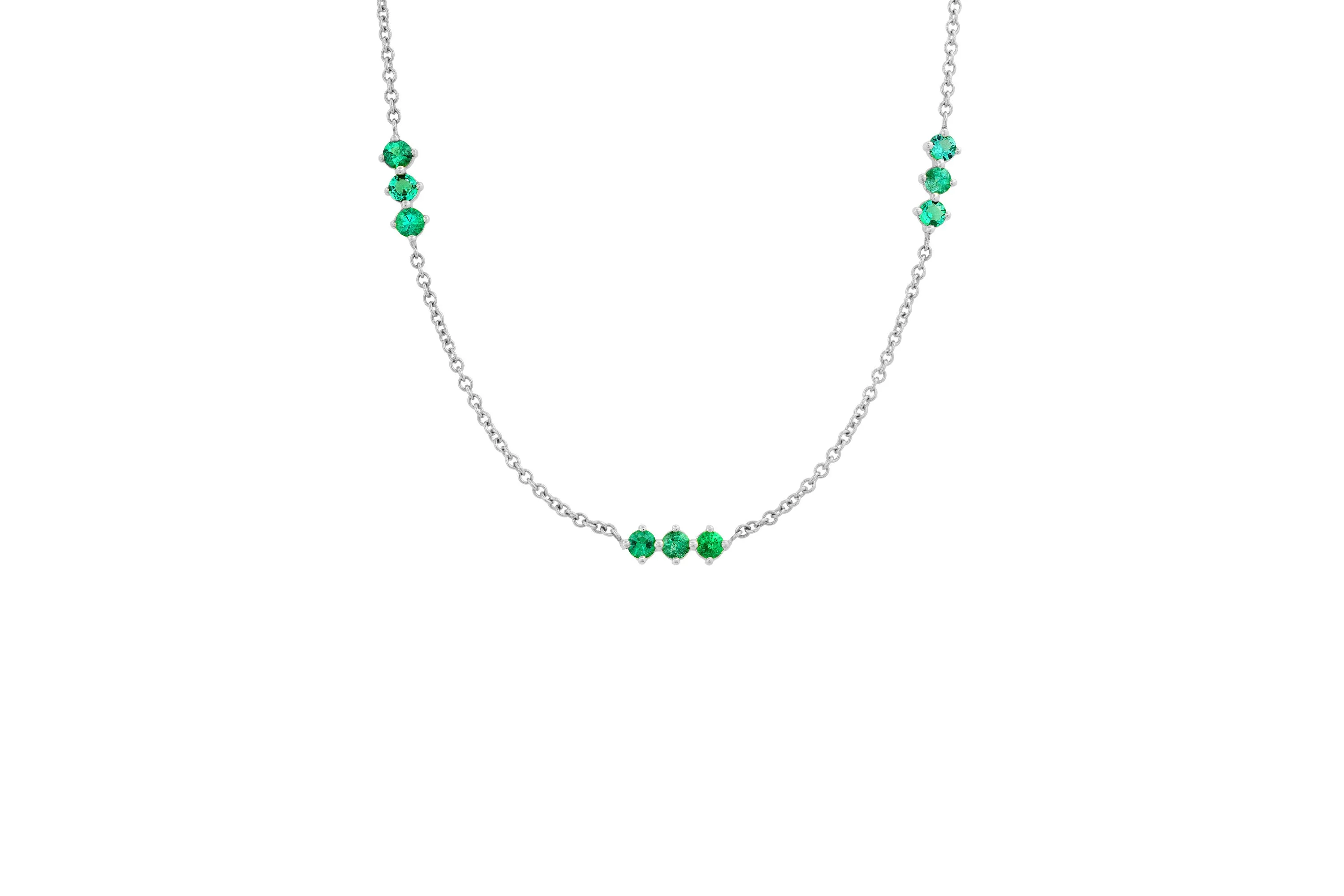 3 x 3 Emerald Necklace