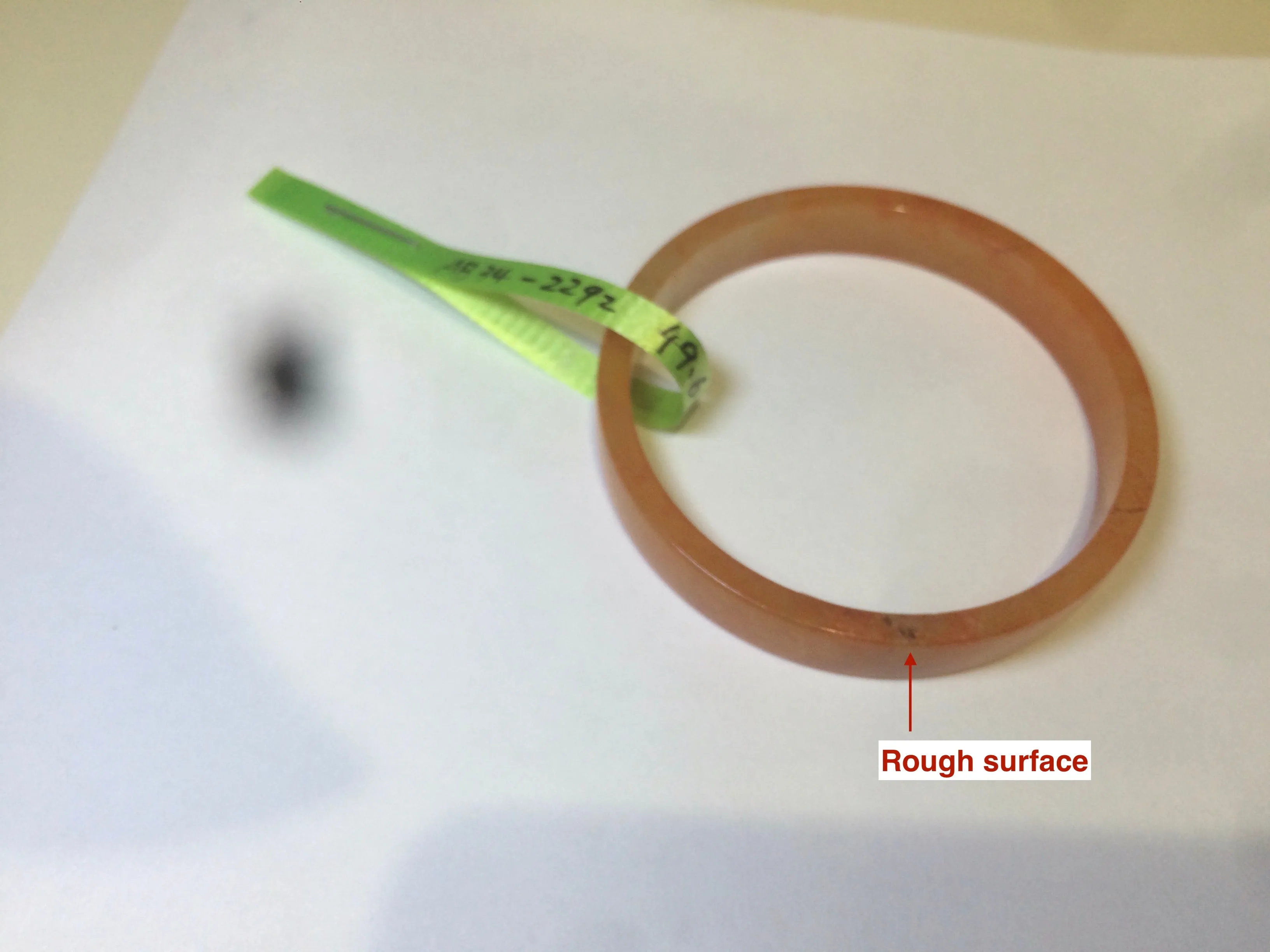 49.6mm Certified Type A orange/red Jadeite Jade bangle (With heat enhancement!) AB34-2292