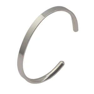 6mm Slim Sterling Silver Ladies Cuff Bracelet