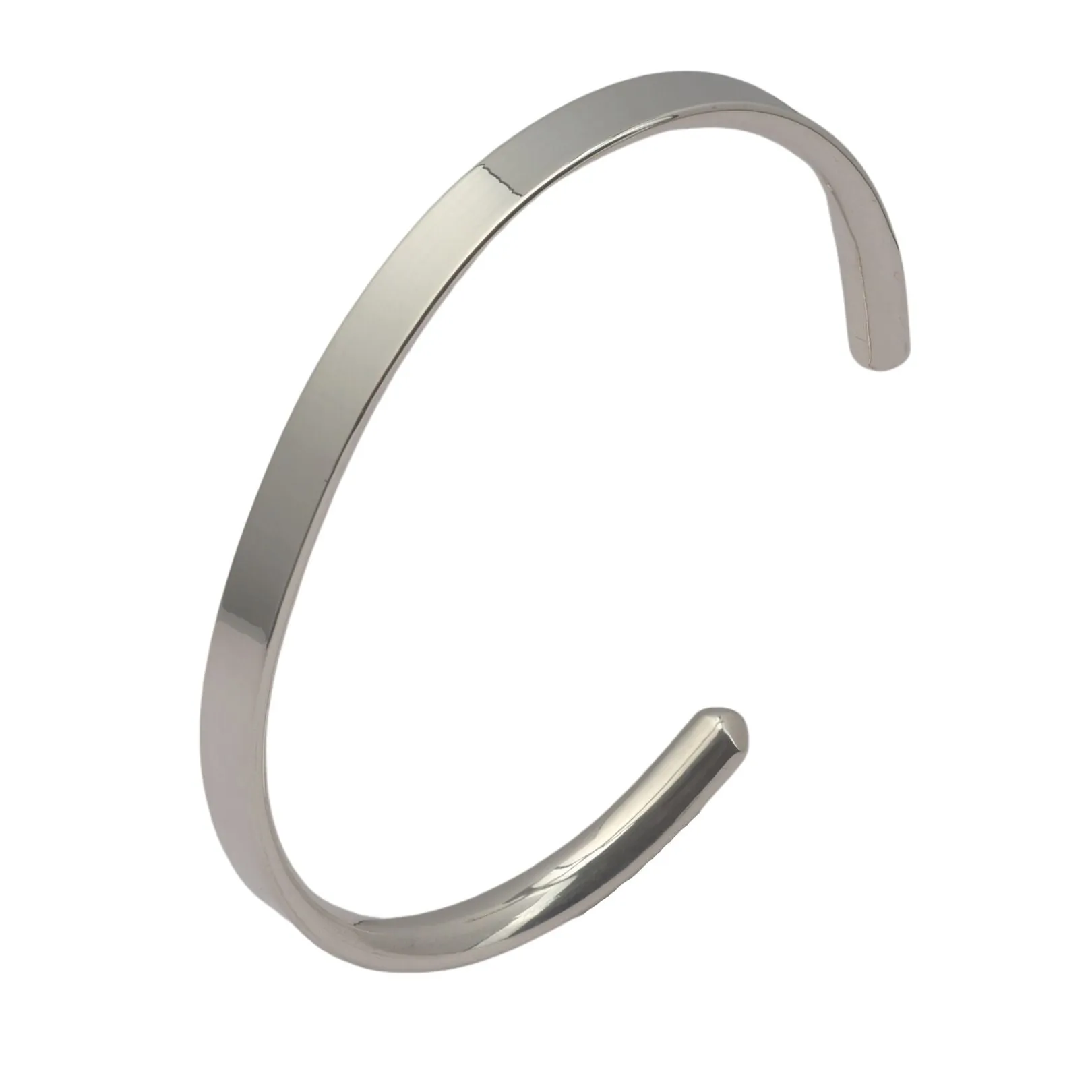 6mm Slim Sterling Silver Ladies Cuff Bracelet