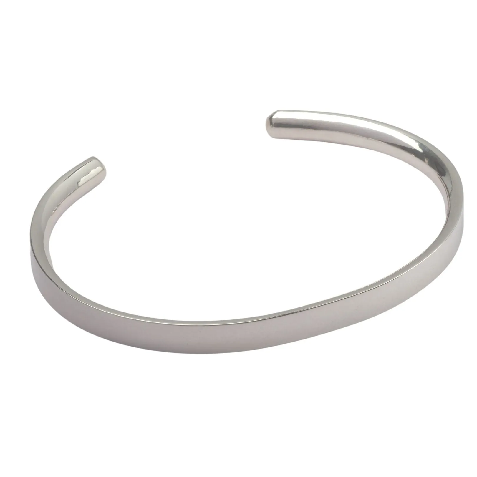 6mm Slim Sterling Silver Ladies Cuff Bracelet