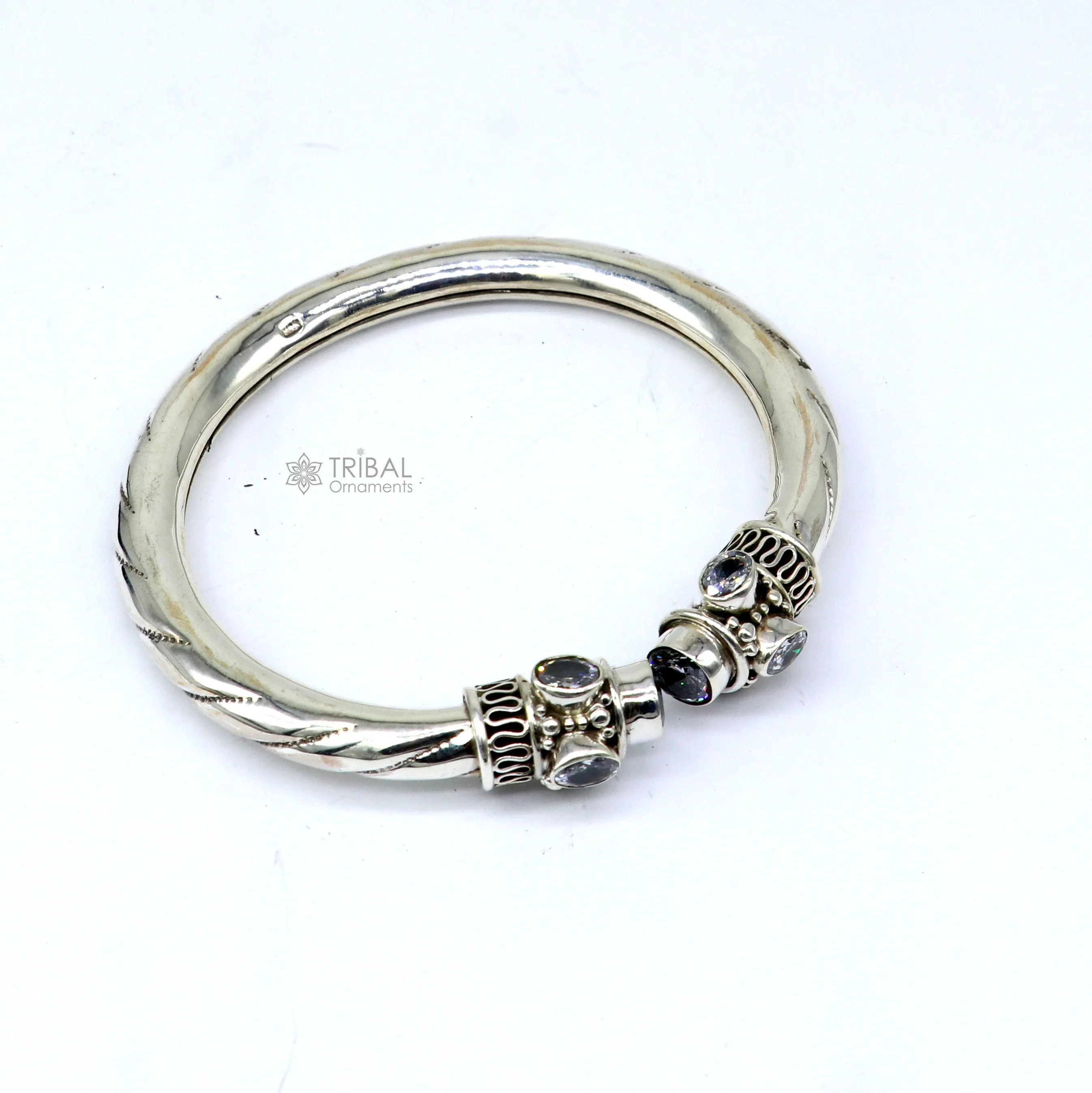 925 sterling silver customized flexible bangle bracelet, unique stylish best gifting bangle, blue turquoise stone jewellery nsk842