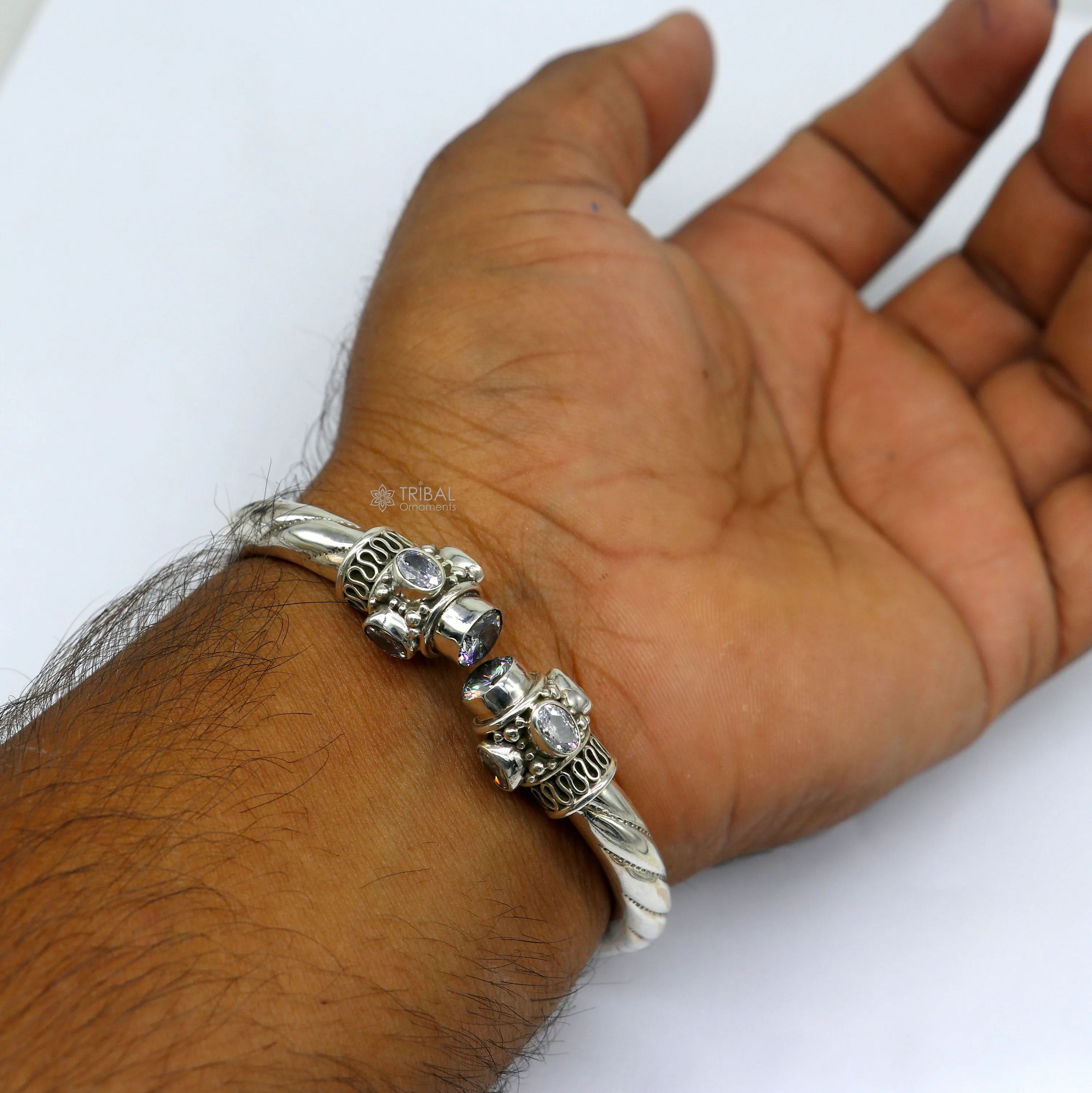925 sterling silver customized flexible bangle bracelet, unique stylish best gifting bangle, blue turquoise stone jewellery nsk842