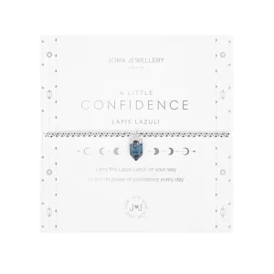 Affirmation Crystal 'Confidence' Bracelet | Silver Plated with Lapis Lazuli