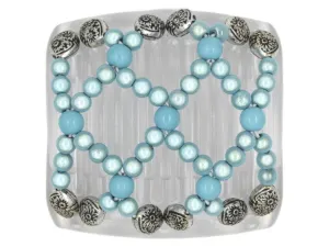 African Butterfly Chameleon Hair Comb - Ndalena Clear 14