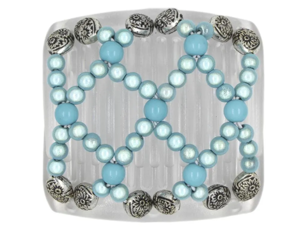 African Butterfly Chameleon Hair Comb - Ndalena Clear 14