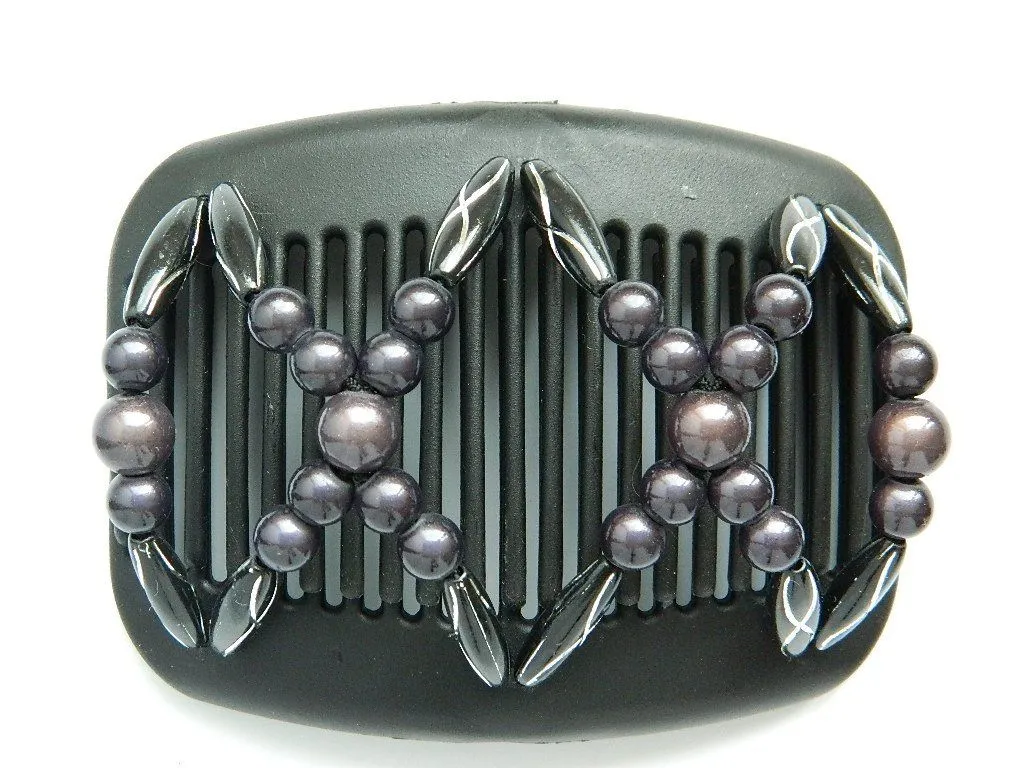 African Butterfly Hair Comb - Dalena Black 40
