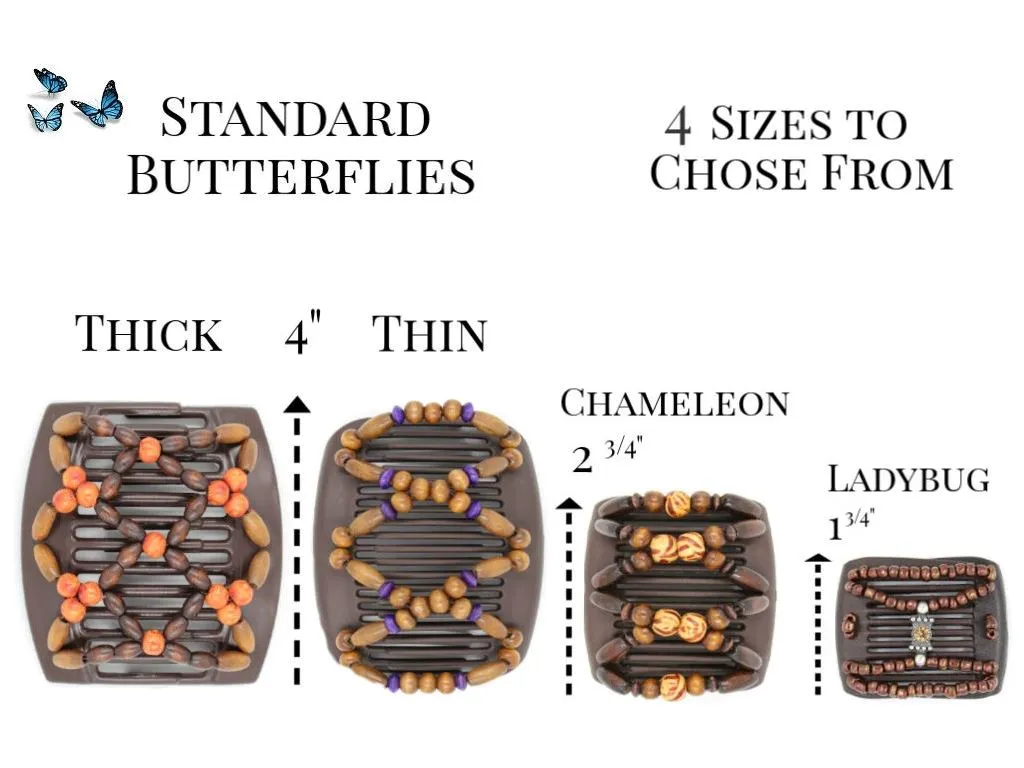 African Butterfly Hair Comb - Ndalena Black 117