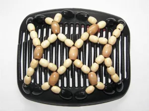 African Butterfly Hair Comb - Ndebele Black 60
