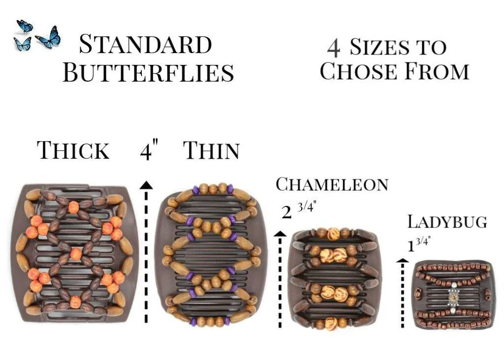 African Butterfly Hair Comb - Tripla Black 01