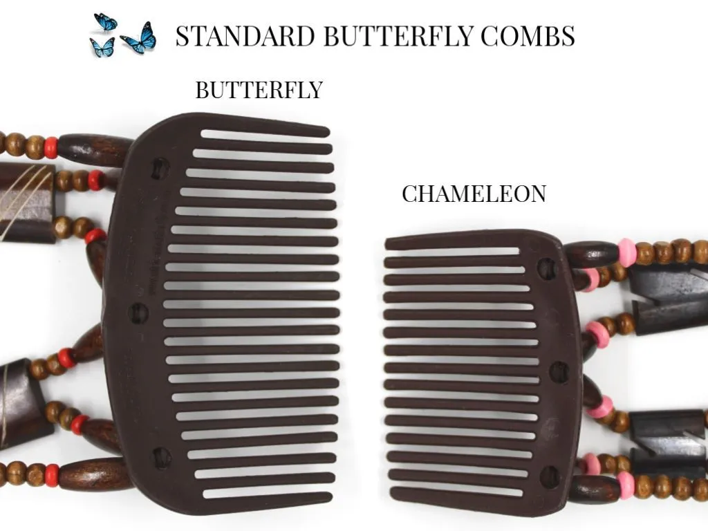 African Butterfly Hair Comb - Tripla Black 01