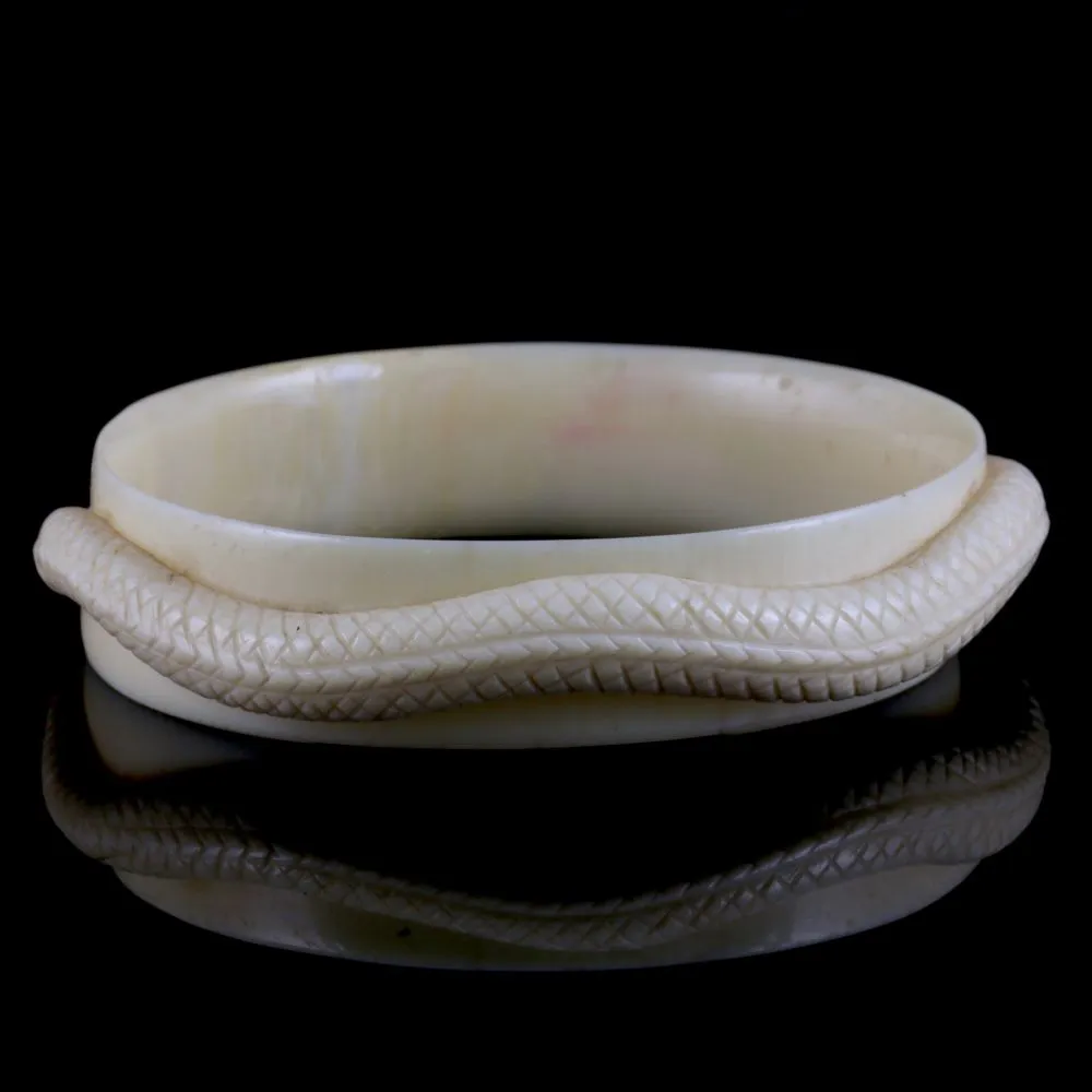 Antique Victorian Ivory Snake Bangle Circa 1880