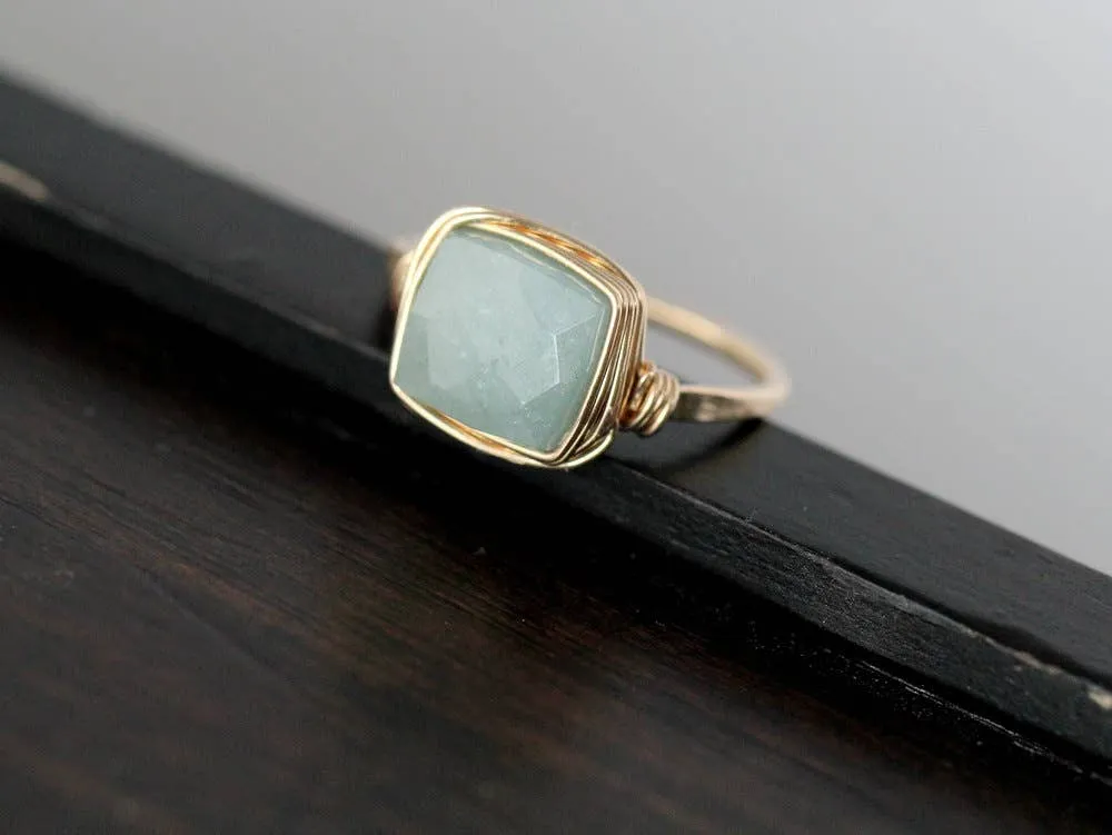 aquamarine cocktail ring