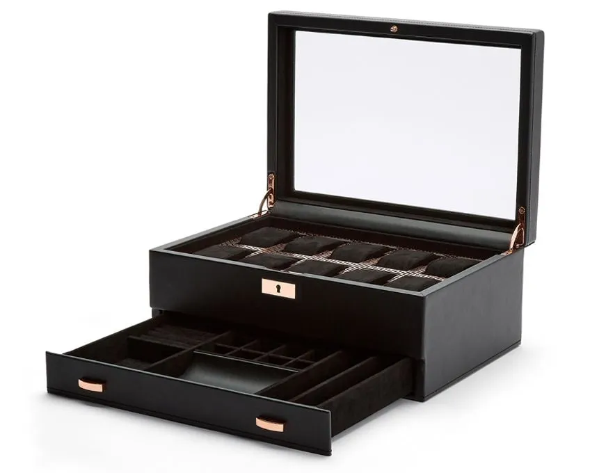 Axis 10 Piece Watch Box With Drawer (Copper)