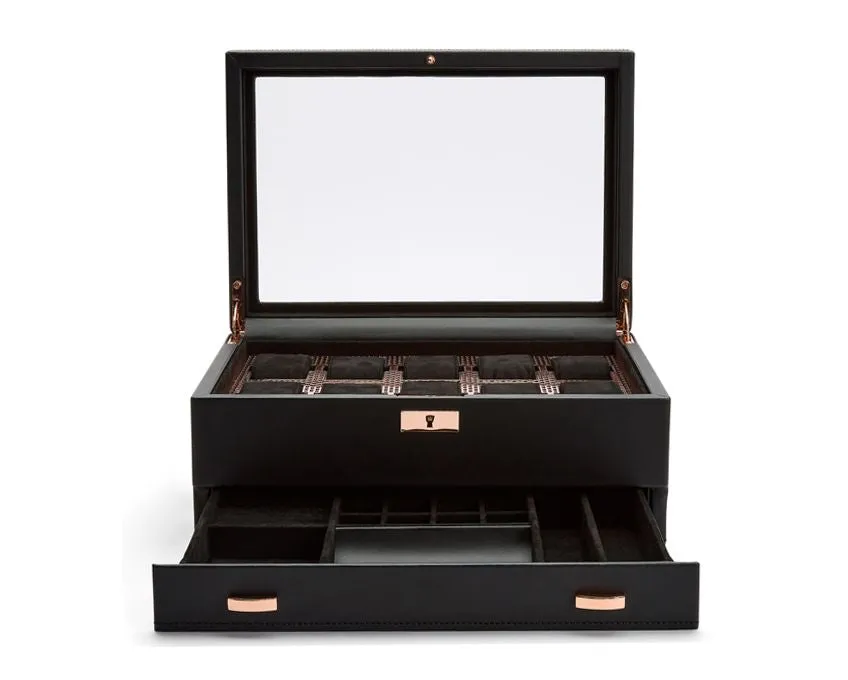 Axis 10 Piece Watch Box With Drawer (Copper)