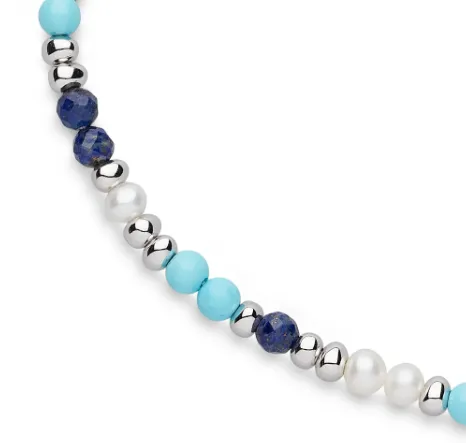 Azure Gemstone Beaded Necklace
