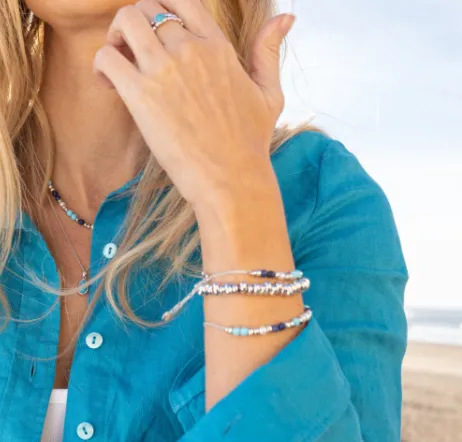 Azure Gemstone Beaded Necklace