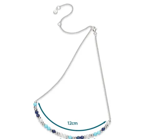 Azure Gemstone Beaded Necklace