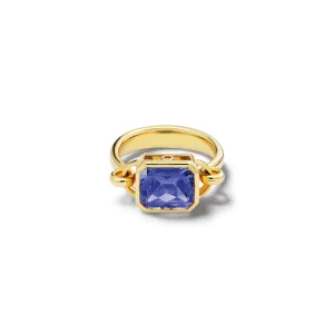 Baguette Ring 18ct Yellow Gold - Tanzanite