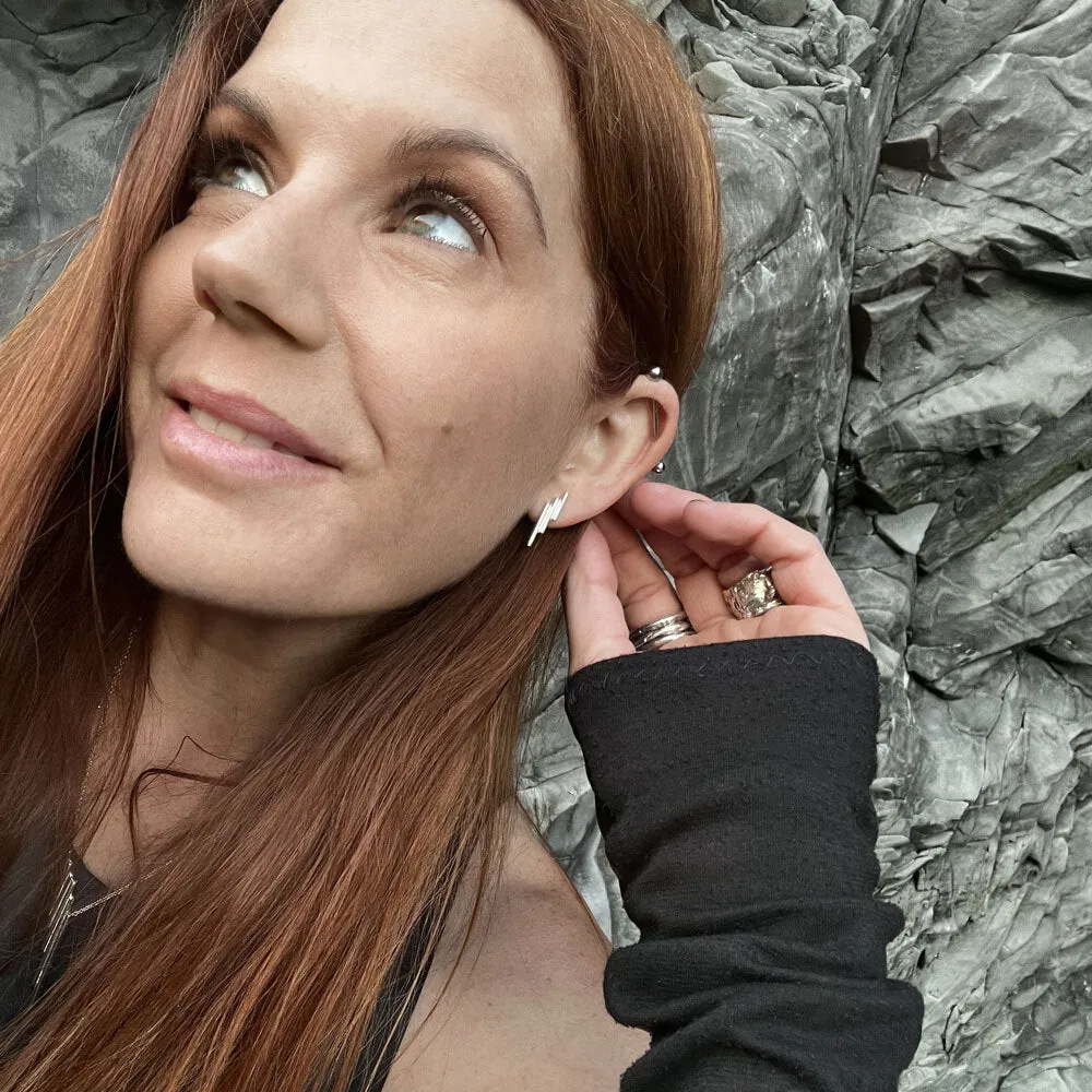 Basalt Stud Earrings