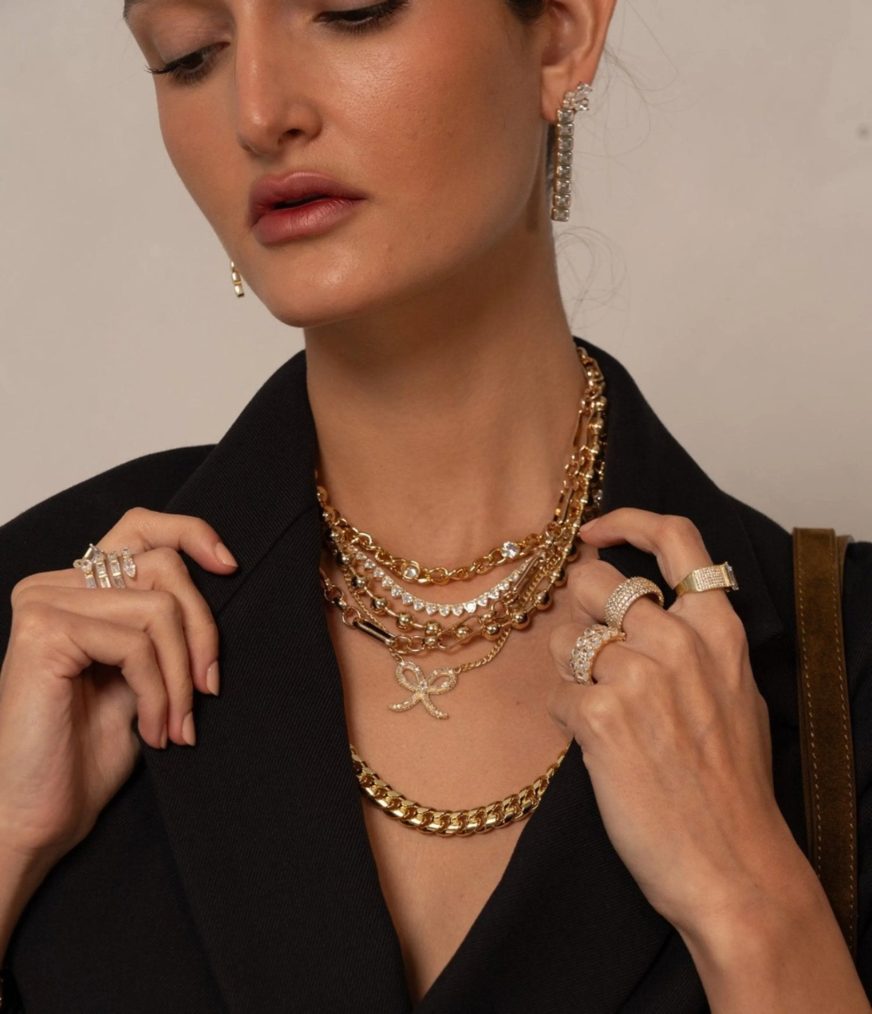 Beaded Ball Bar Necklace