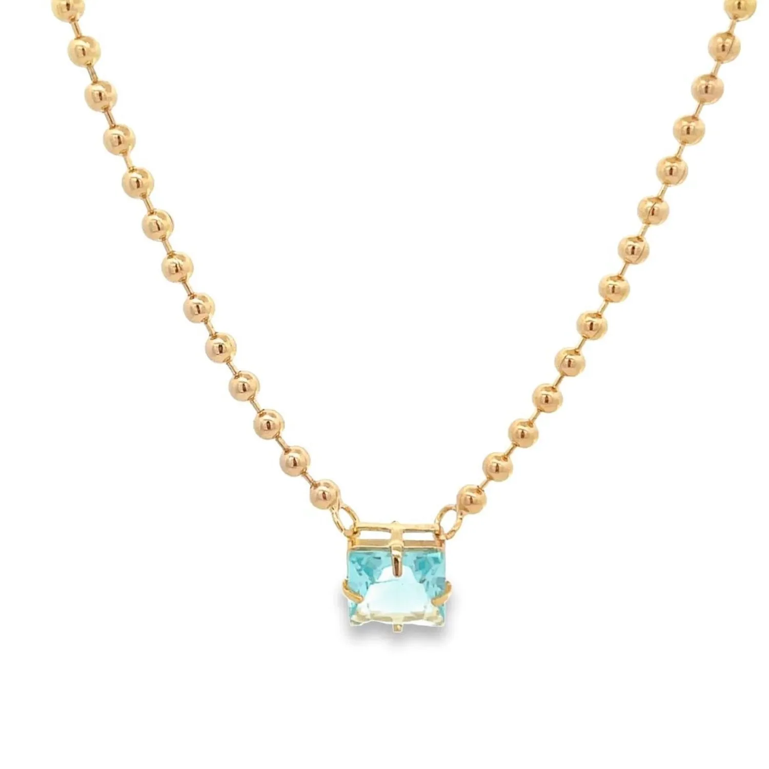 Beaded Ball Gem Necklace