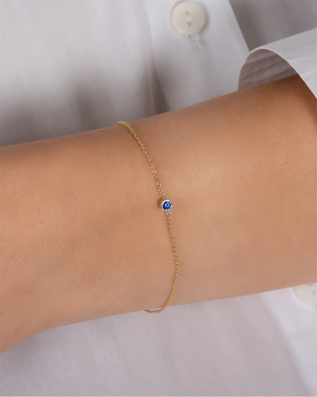 Birthstone Bezel Bracelet