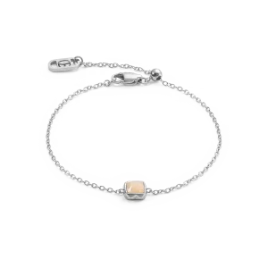 Birthstone June Bracelet Cream Jade Silver