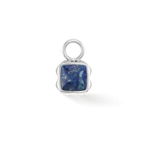 Birthstone September Charm Lapis Lazuli Silver