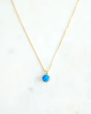 Blue Opal Lilly Necklace