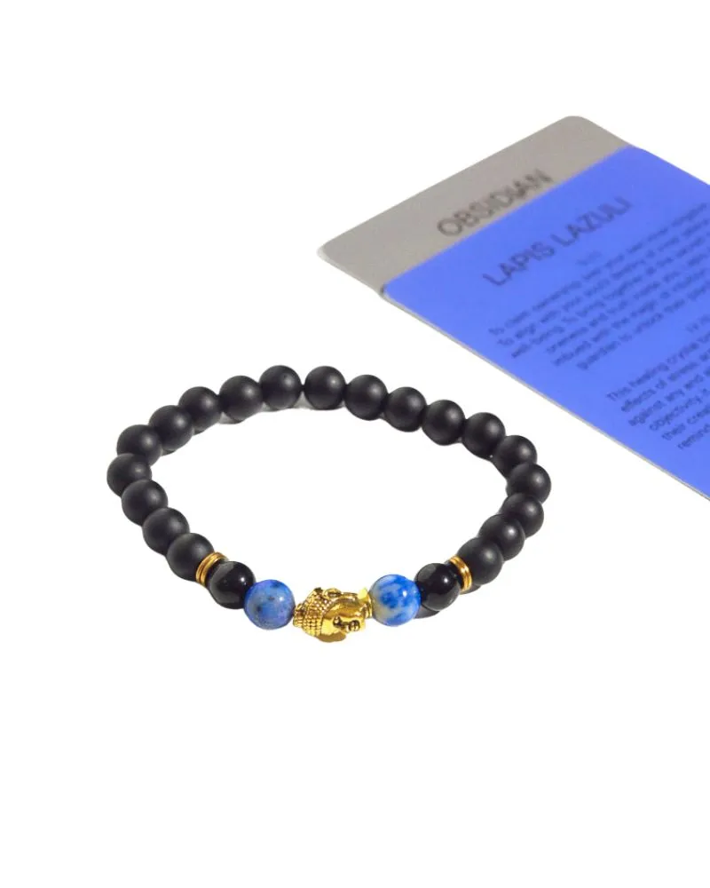 Buddha Stone w/ Lapis   Obsidian