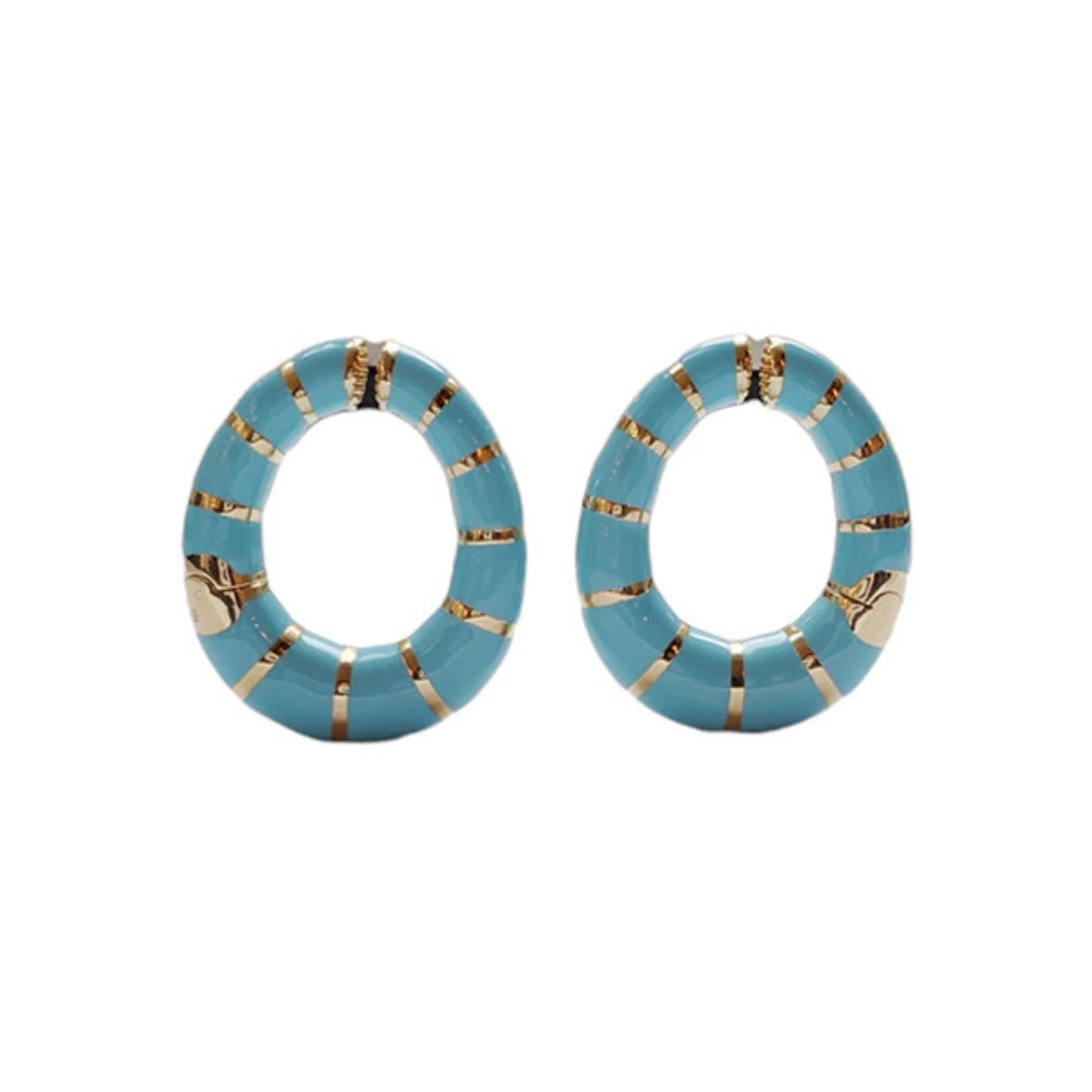 Bulgari Turquoise Enamel Earrings