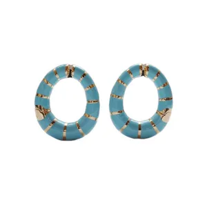 Bulgari Turquoise Enamel Earrings