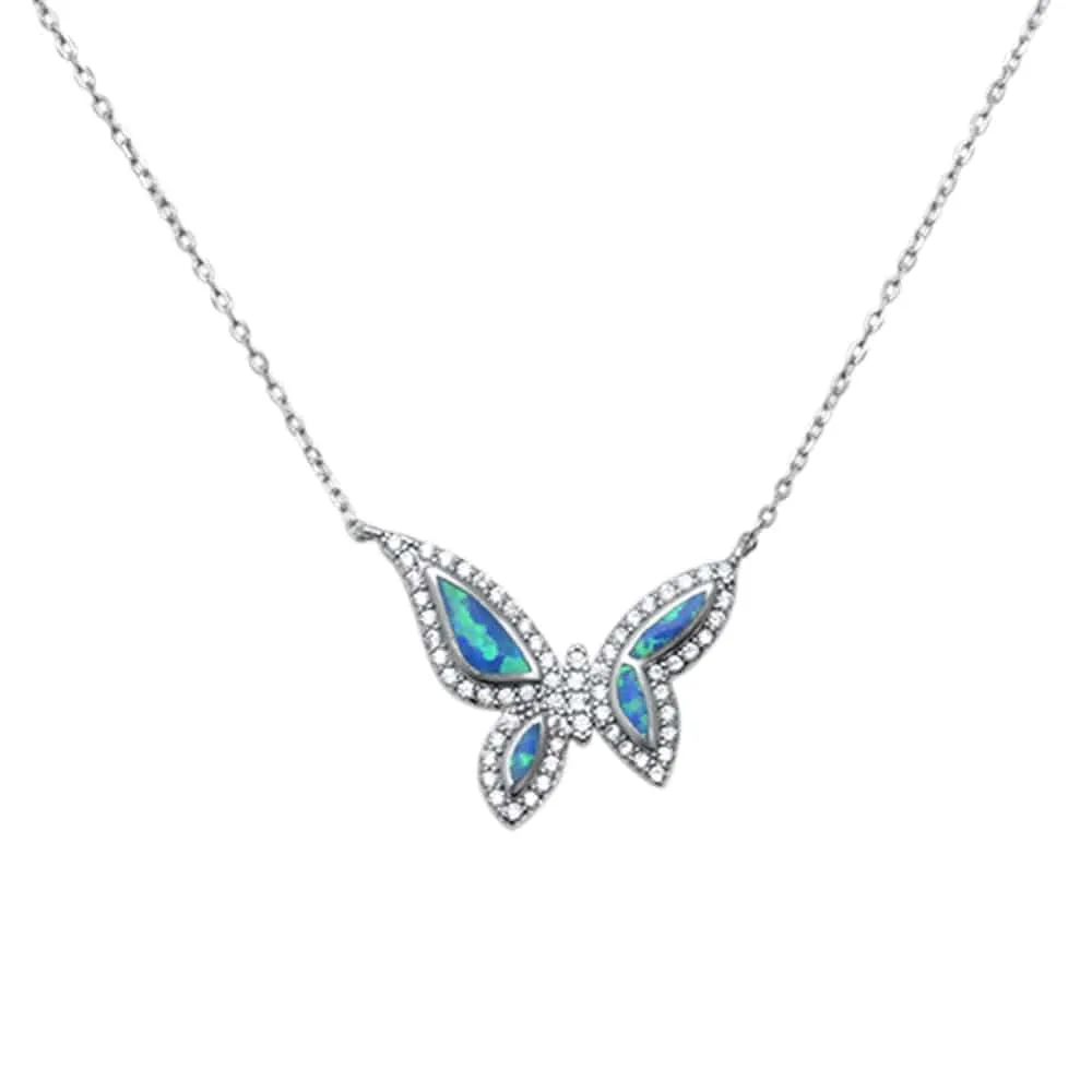 Butterfly Necklace Sterling Silver Different Stone Options