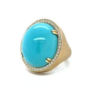 Celestial Turquoise and Diamond Ring