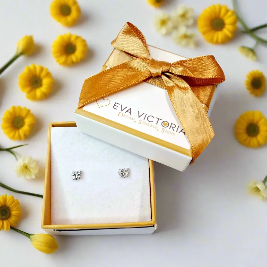 Christina Butterfly Children Sterling Silver Stud Earrings