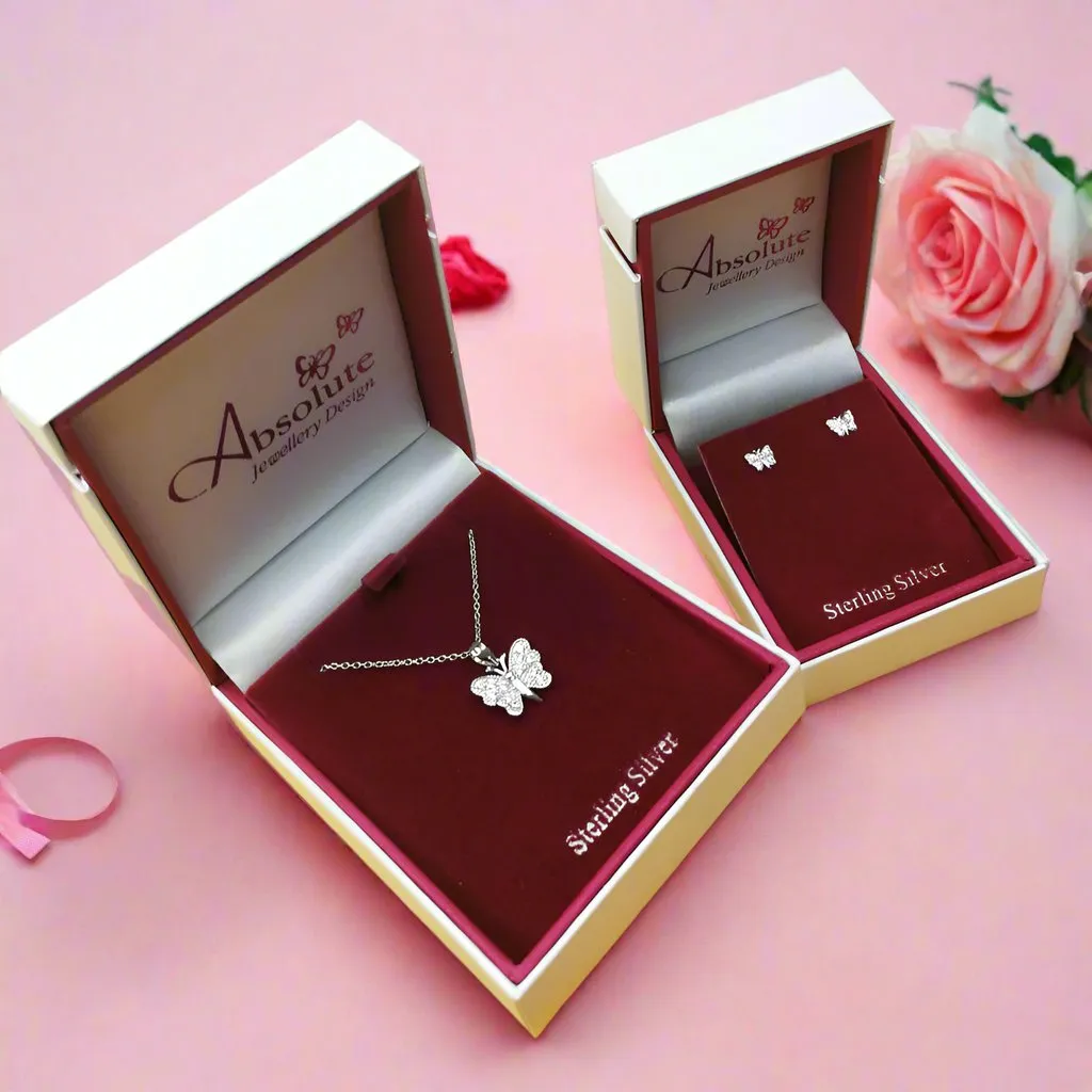 Christina Butterfly Children Sterling Silver Stud Earrings