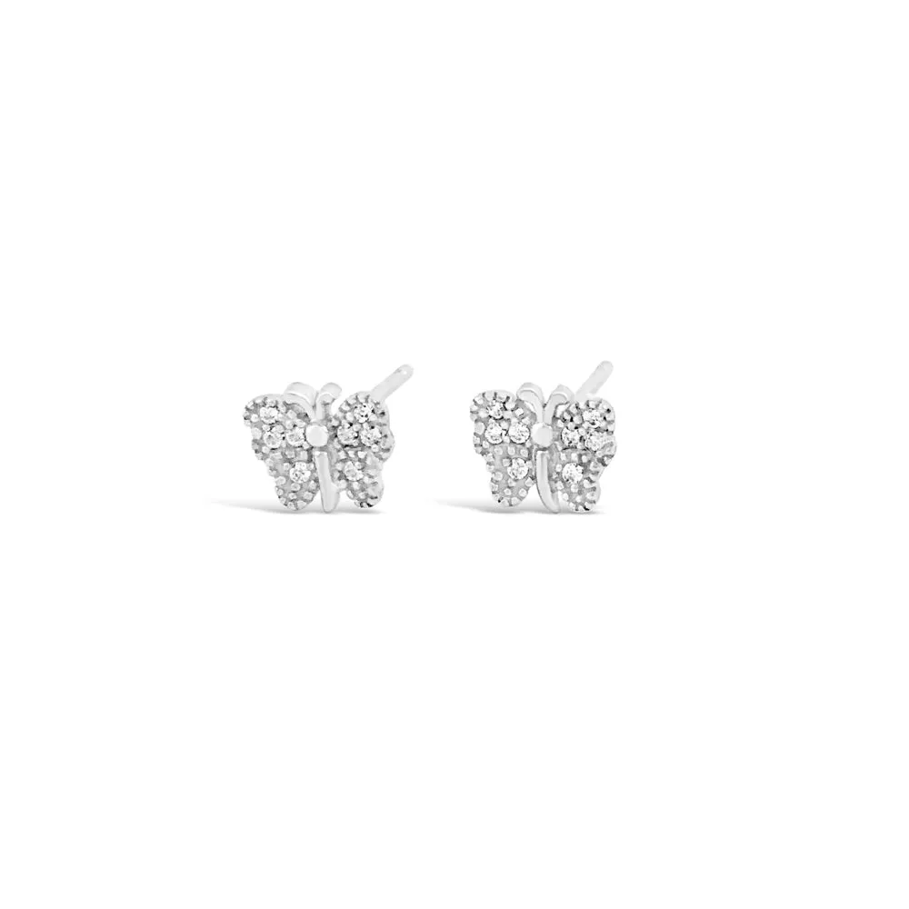 Christina Butterfly Children Sterling Silver Stud Earrings