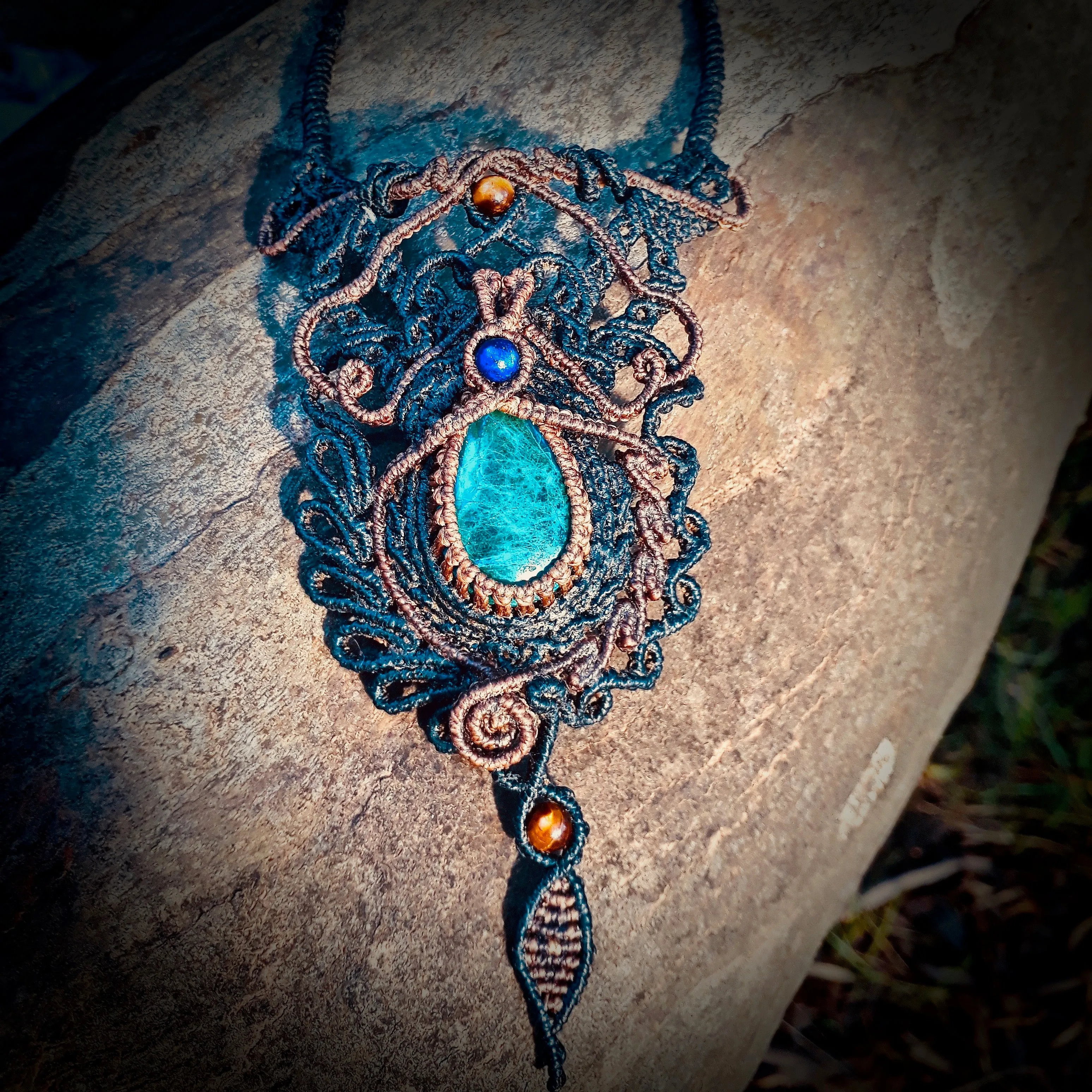 Chrysocolla necklace (unique design)