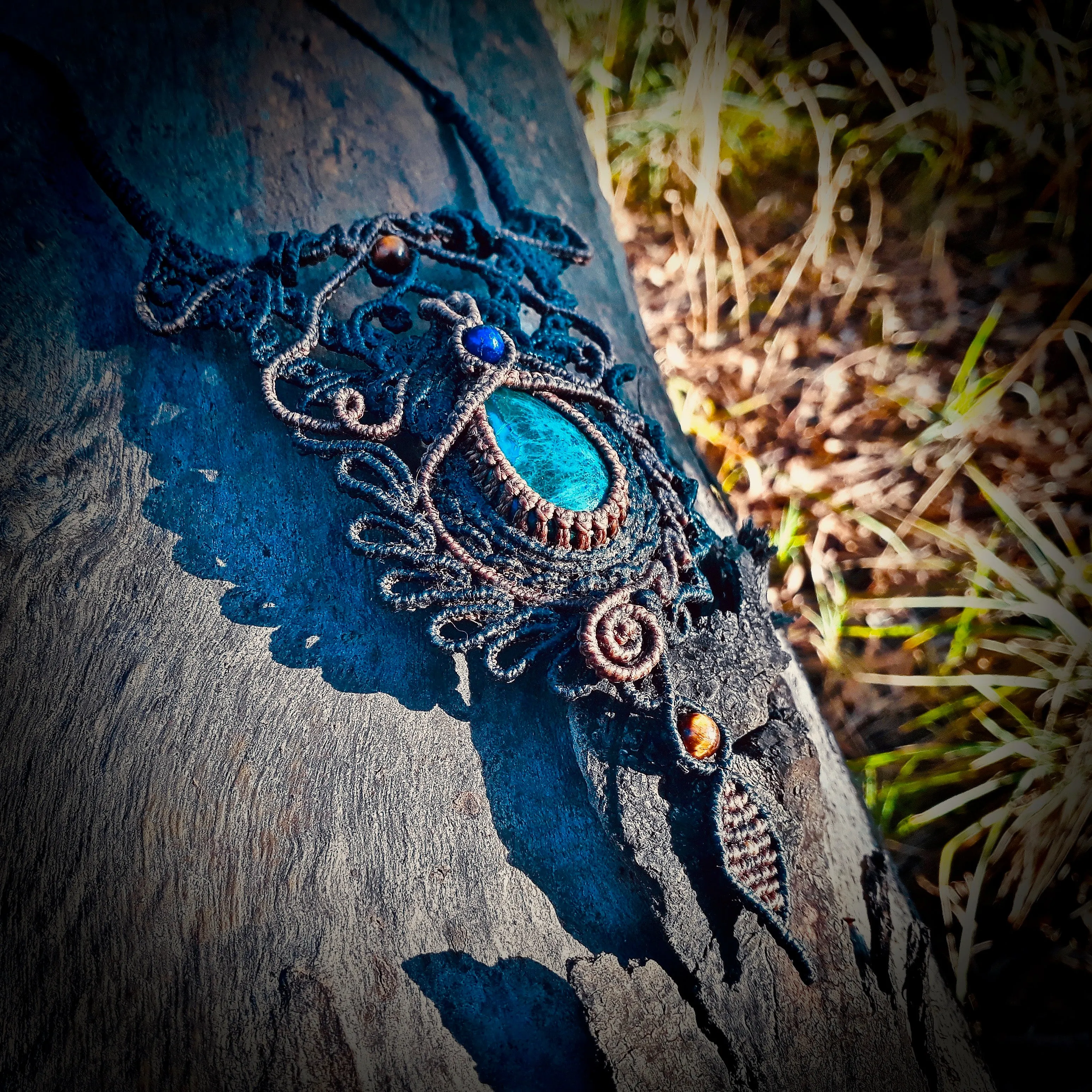 Chrysocolla necklace (unique design)