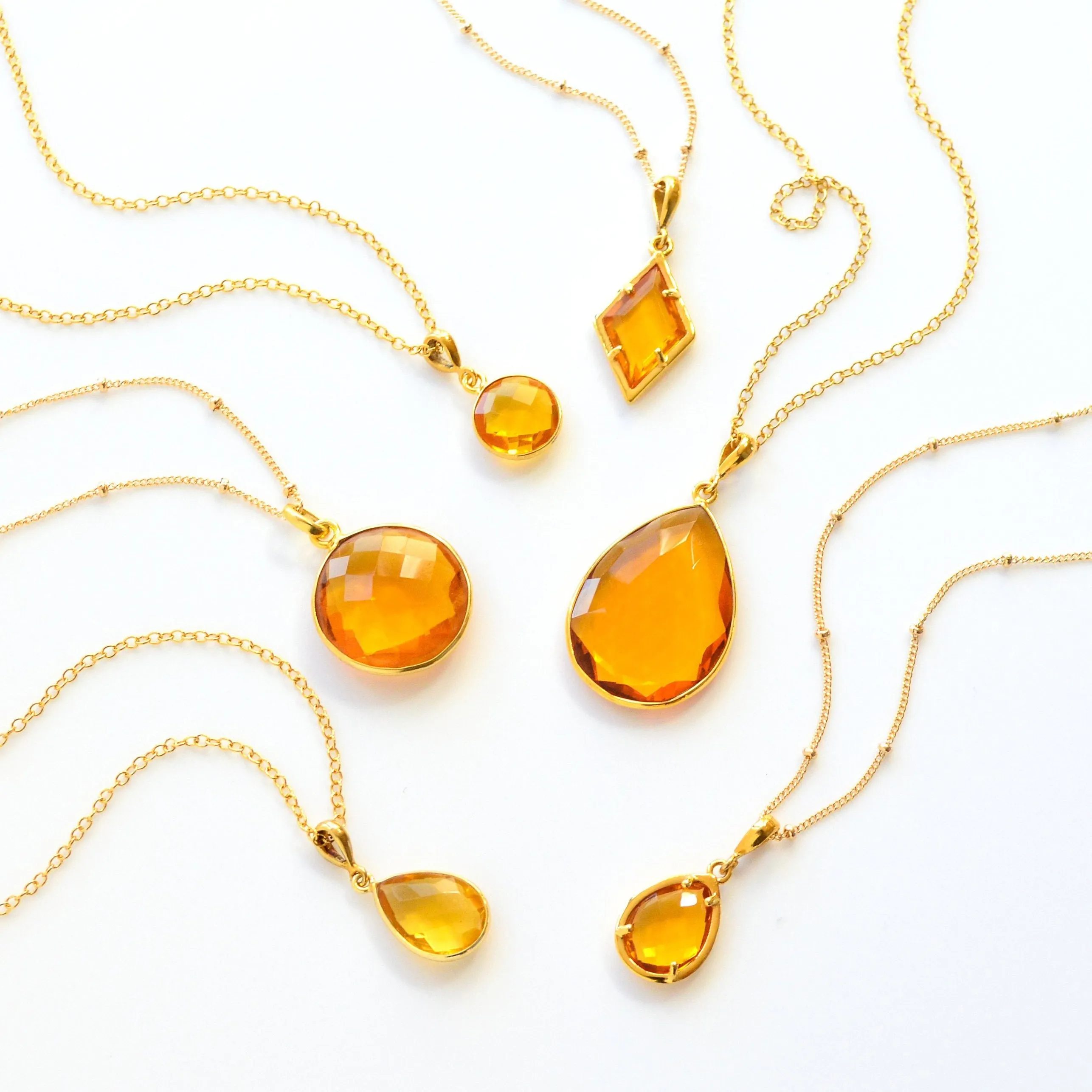 Citrine Necklace : November Birthstone