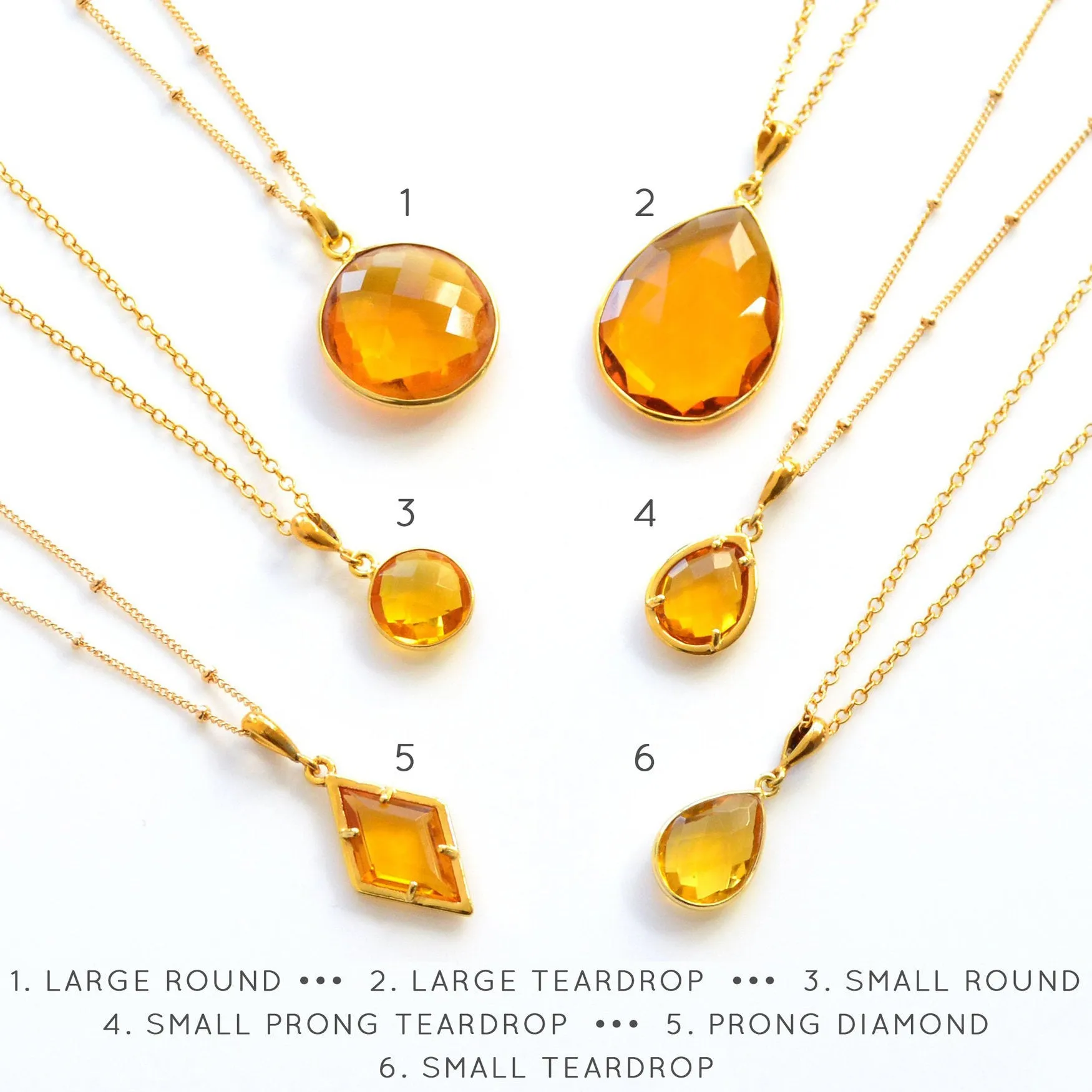 Citrine Necklace : November Birthstone
