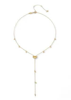 Citrine Sun Lariat Necklace
